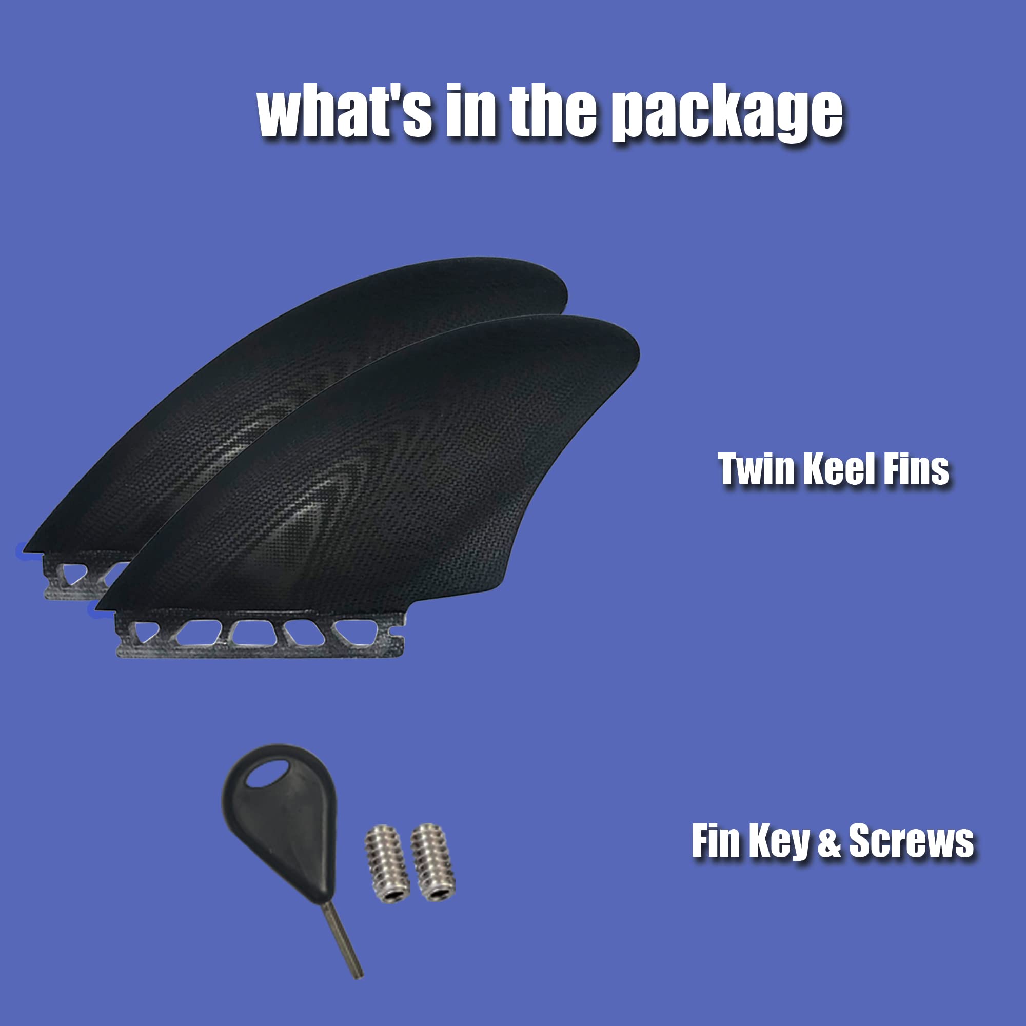 OITRCSS Twin Keel Single Tab Surfing Fins -Keel Twin Fins Set -100% Glass Fiber- Upgrade Your Fish Surfboard Performance 6