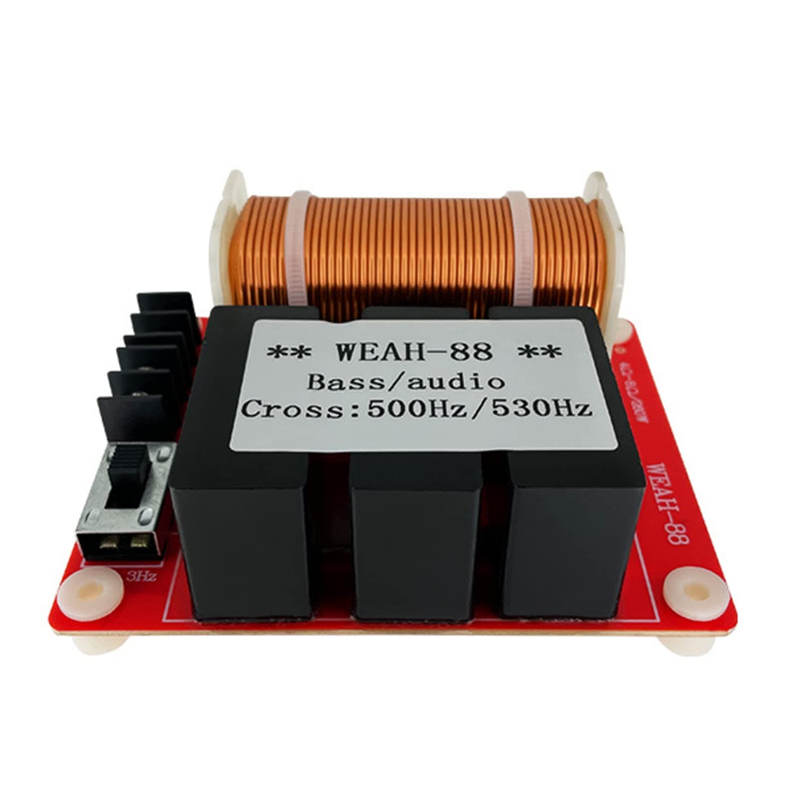 GRABLOOM Pure Bass Subwoofer Speaker Frequency Divider Stage Home Car Filters 260W 500-530Hz Auto Accessory Frequency Dividers Filters 1