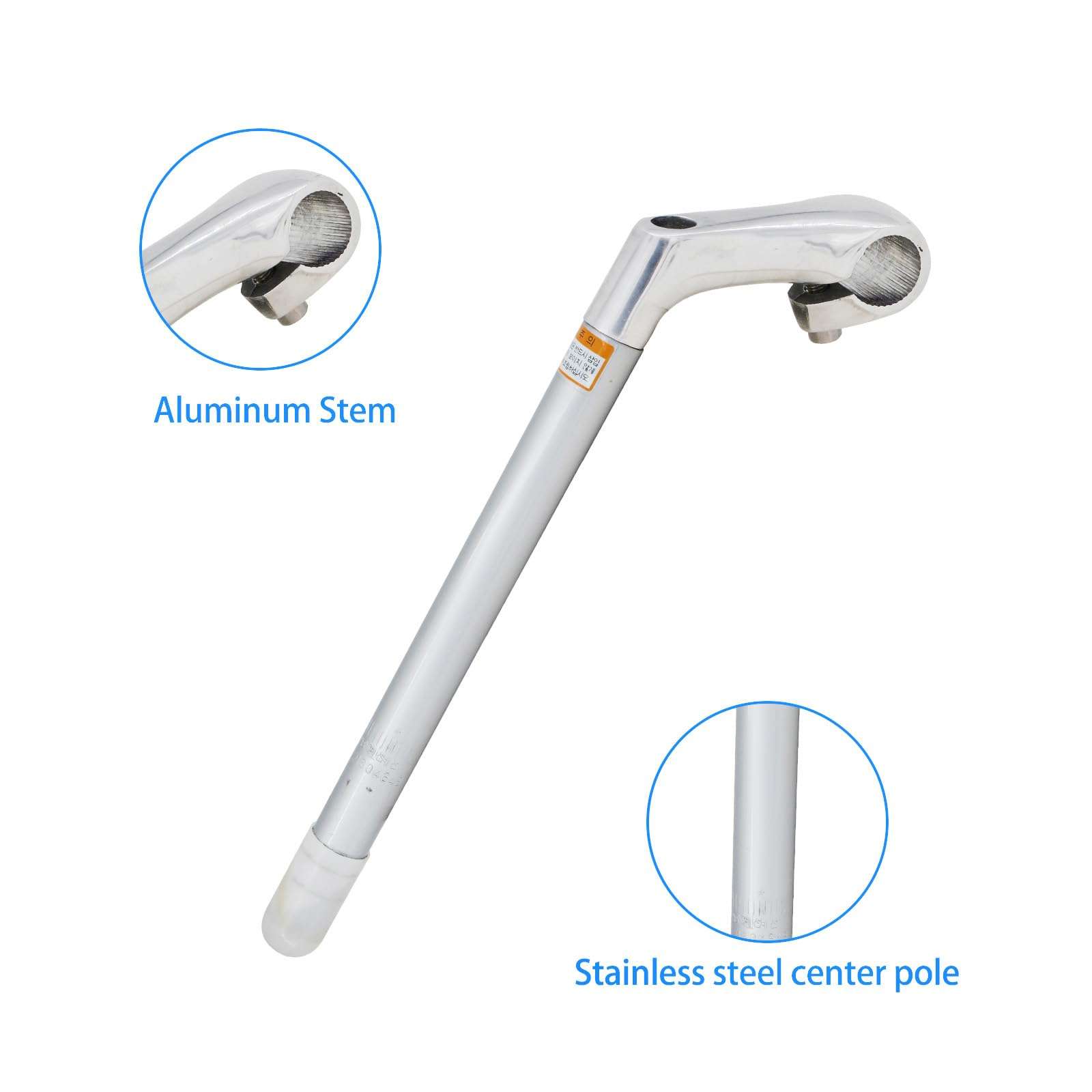 WEERAS Sleeve Bar, 25.4mm Alloy Aluminum 80mm Bicycle Handlebar Lever Stainless Steel Tube Extension For Fixed Gear Bicycles, Urban Folding Bicycles 4