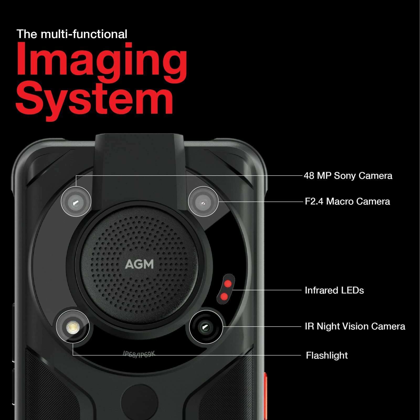 AGM Glory Rugged Smartphone 5G Rugged Phone Unlocked Dual SIM, Snapdragon 480, 6200mAh, Rugged Cell Phone 256GB ROM 8GB RAM, 20MP Night Vision Camera, 48MP Camera, 6.53'' FHD+ Display, Android 11 5