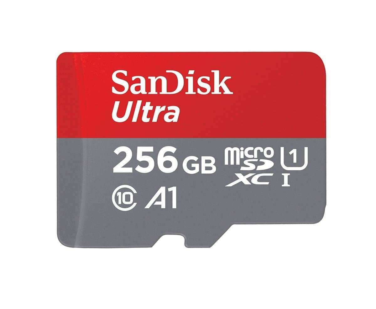 SanDisk Memory Card 256GB Ultra MicroSD Class 10 Works with Xiaomi Redmi Note 9, Xiaomi Redmi 8A Cell Phone (SDSQUA4-256G-GN6MN) Bundle with (1) Everything But Stromboli MicroSDXC & SD Card Reader 3