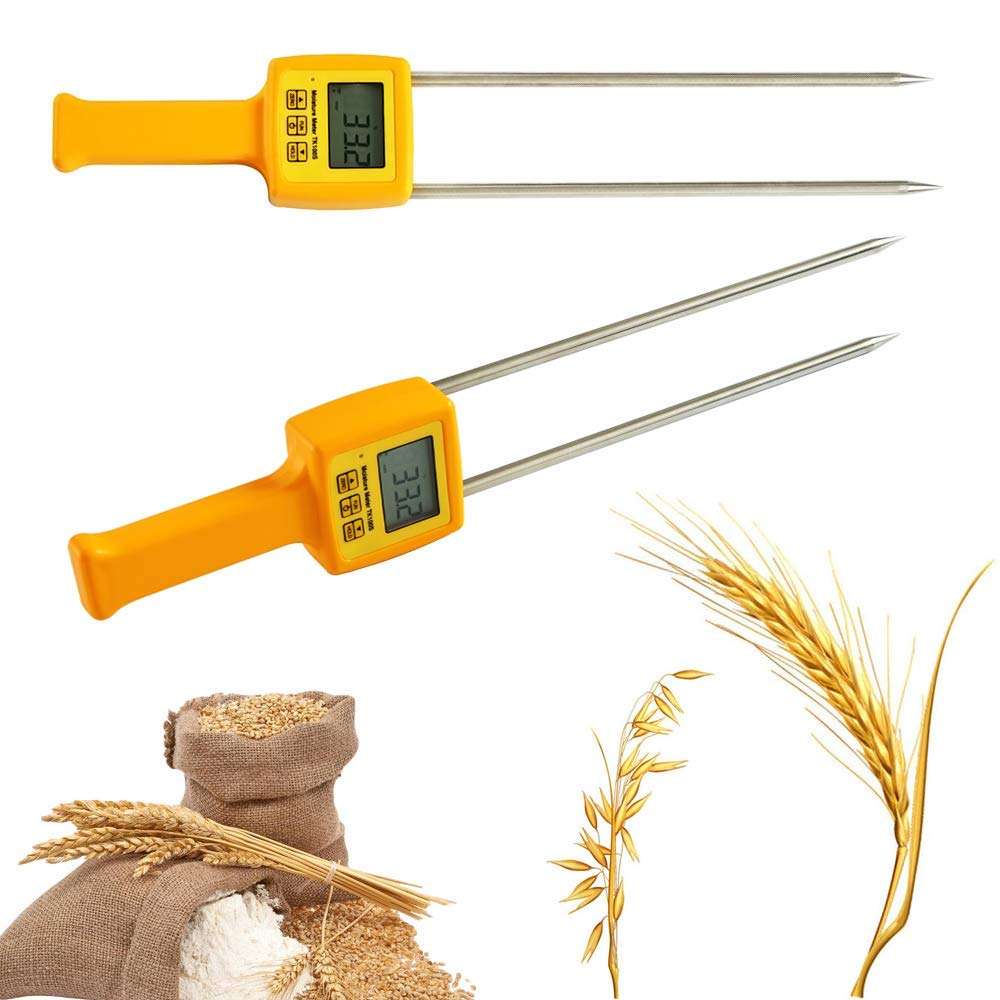 KANJJ-YU Water Quality Tester Grain Moisture Meter Corn Beans Rice Moisture Tester Analyzer 4-Digit LCD Digital Display Humidity:5-35% 3