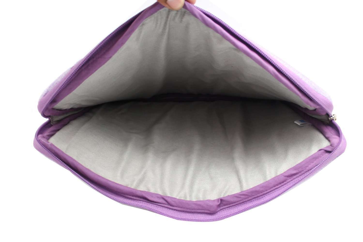 Saco Laptop Notebook Sleeve Bag Zipper Case with accessories adapter pocket for Acer E3-112 11.6-inch Laptop - Purple 6