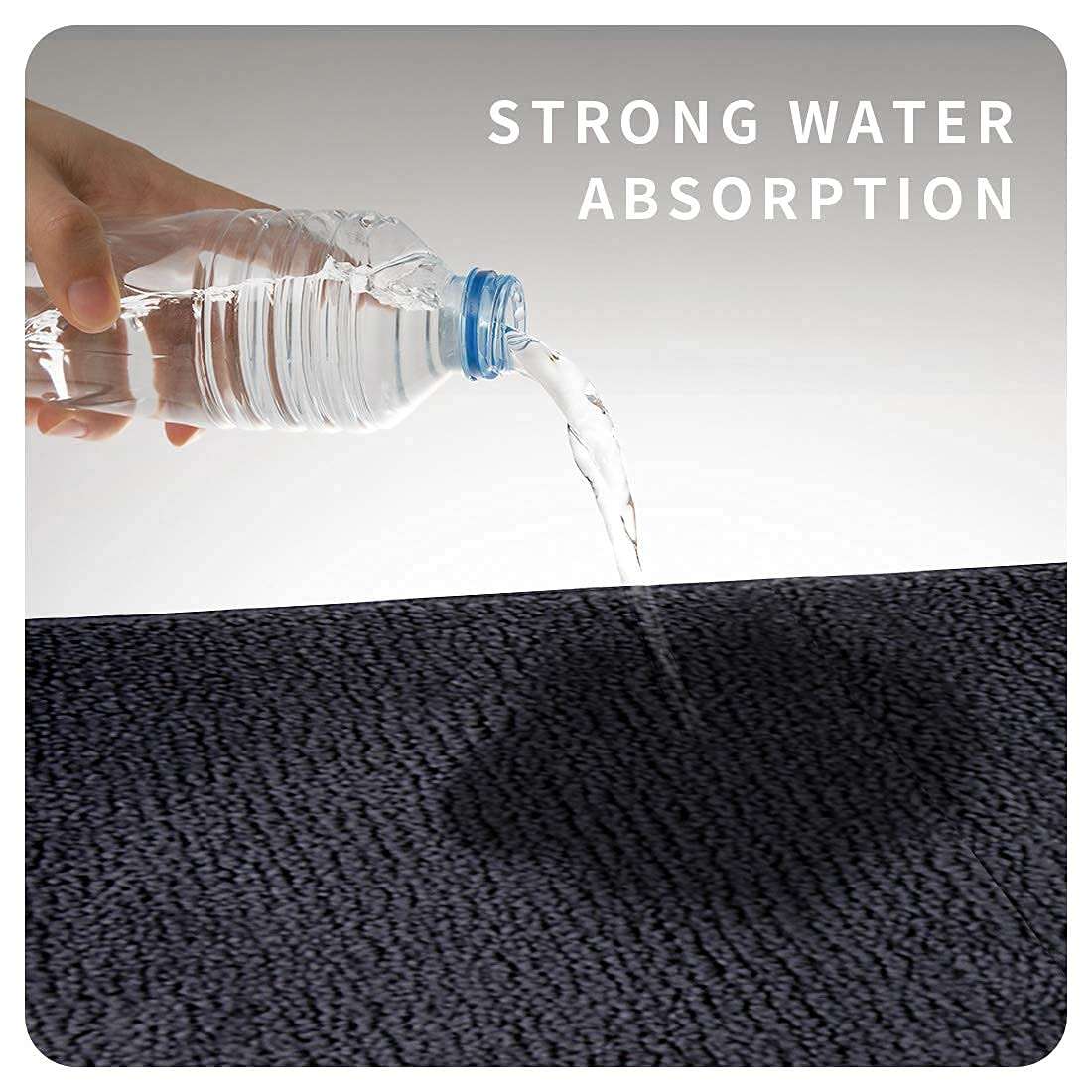 Scores Micro Anti Slip Striped Bath Mat, Doormats & Entrance gate Combo Pack of 2 pcs (Red) 6