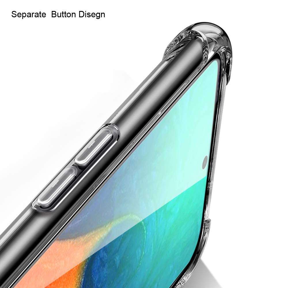 Urspasol for Motolora Moto E Phone Case with Tempered Glass Screen Protector Crystal Clear Ultra Slim Lightweight Cover Shock-Absorption Bumper Transparent Shockproof for Moto E 2020 6