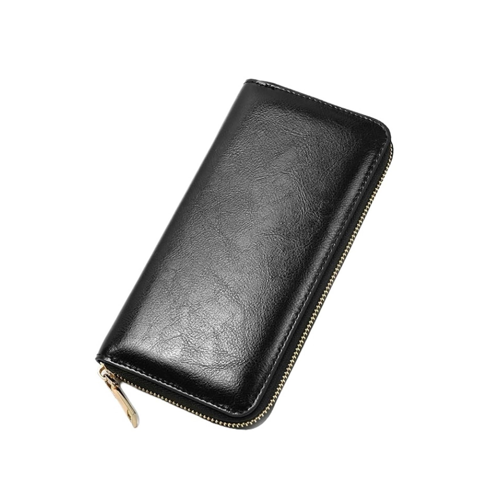 Lejdi Women's Money Clips Wallets Business Handbags Coin Purses Genuine Leather Card Cases (Size : Black) 1