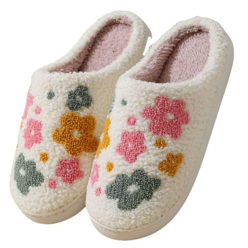 Cozy Furry House Slippers for Women/Men Cute Warm Indoor Non-Slip Winter Cozy Shoes 1