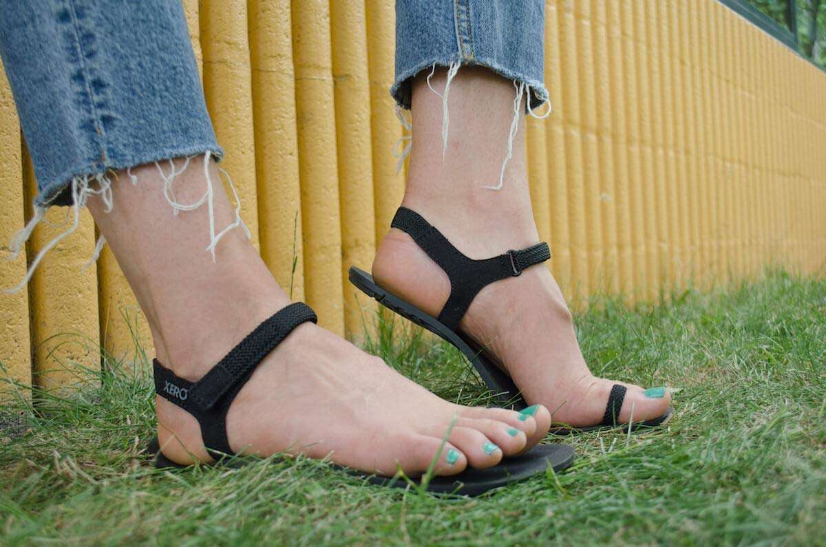 Xero Shoes Women's Jessie Lightweight Sandal - Barefoot Minimalist Sandal, Black, 6 6