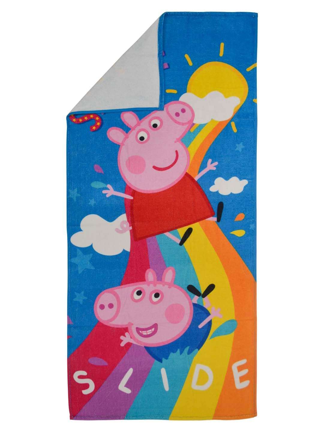 Athom Living Kids Soft Cotton Kids Favourite Character Printed Bath Towel (Peppa Pig) 5