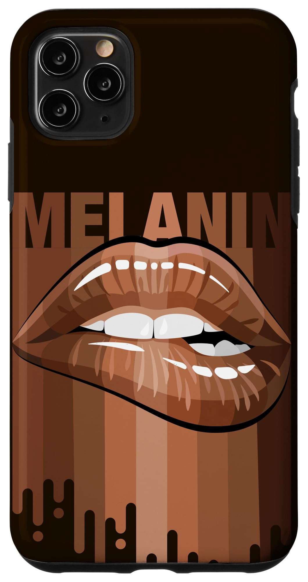 iPhone 11 Pro Max Cool Melanin Girl Lips Graphic Tees, Black Girls Magic Style Case 1