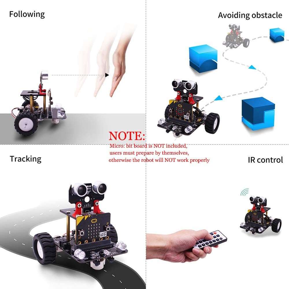 Yahboom STEM Education BBC Micro:bit Coding Robot Car Kit for Kids to Programmable DIY Toys for 12+ (Without Micro:bit) 4