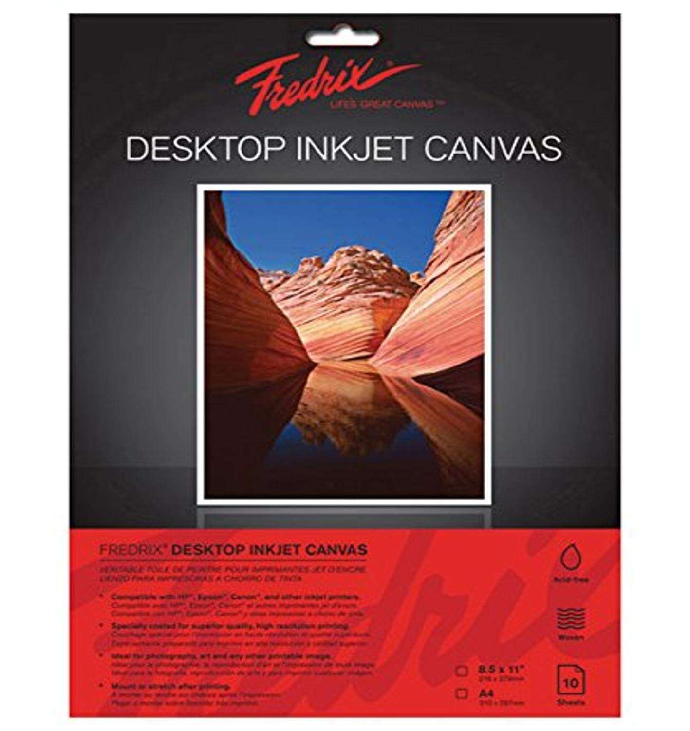 Tara Materials Fredrix Inkjet Canvas 8.5x11 10/Pack