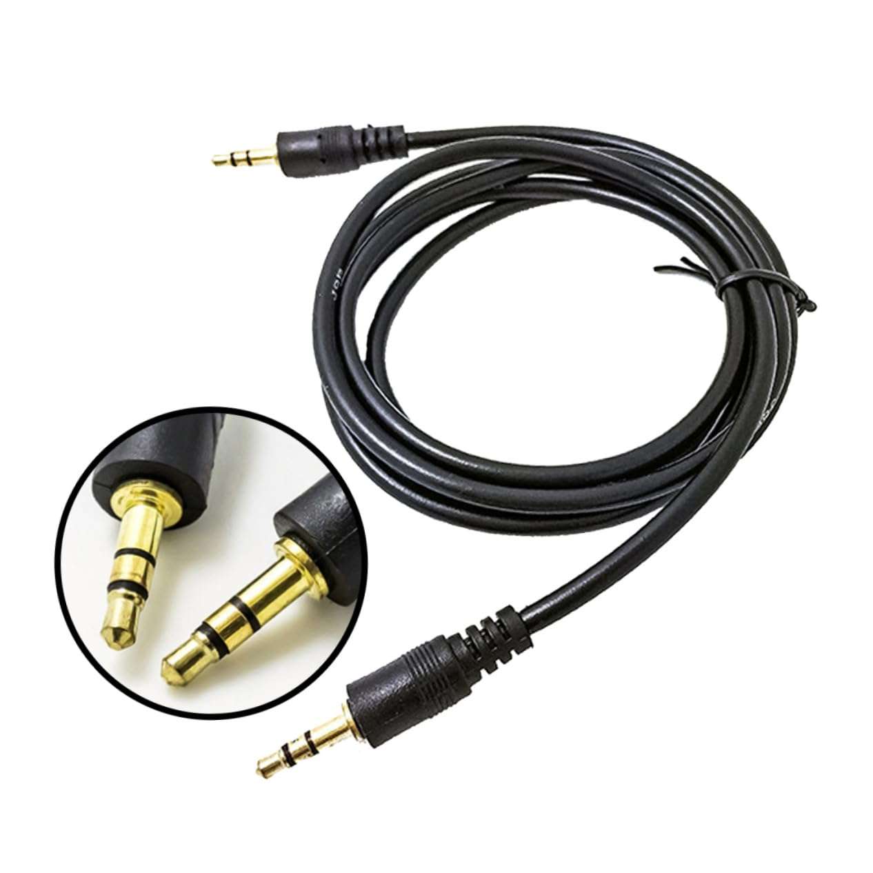 NUOBESTY Durable Aux Adapter Headphone Cable for Smartphones Tablets Black Flexible Design for Broad Compatibility 1