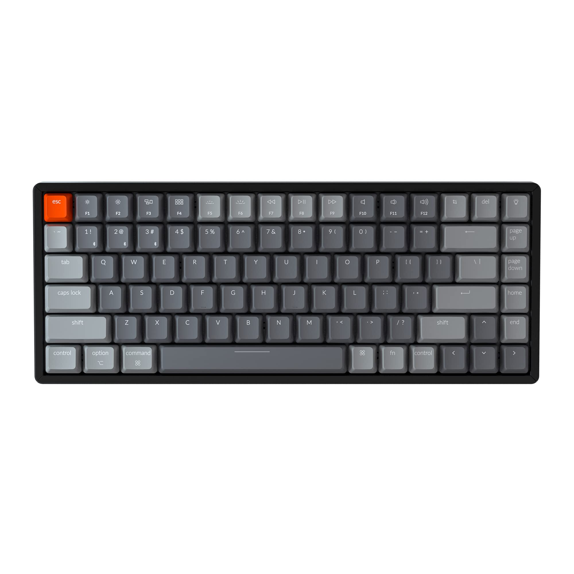 Keychron K2 Version 2 Wireless Gaming Mechanical Keyboard, Bluetooth/USB Wired Compact 84 Keys RGB LED Backlit N-Key Rollover Aluminum Frame for Mac Windows, Gateron G Pro Brown Switch 1