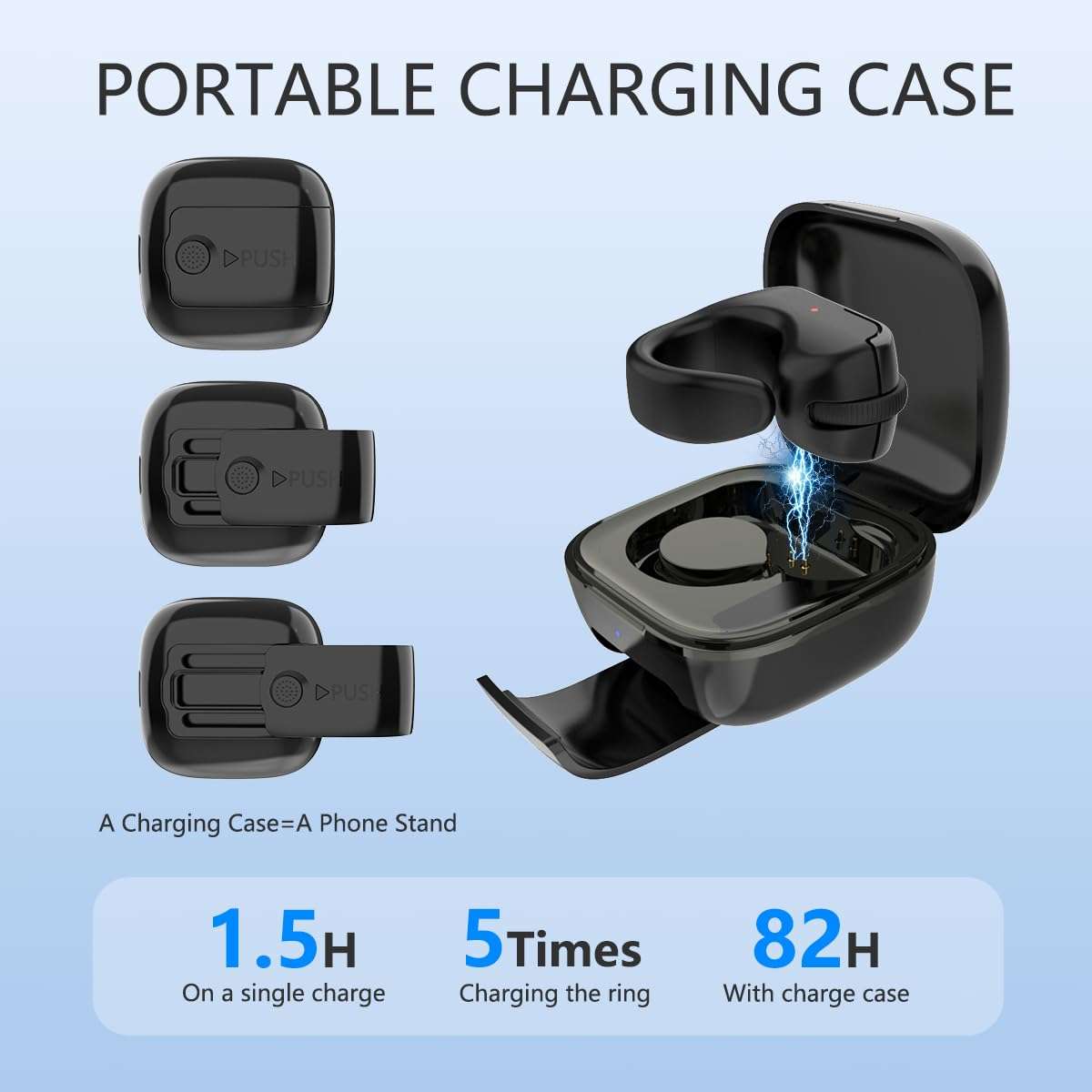 GUVOHUT Remote Control for TikTok,Air Finger Ring Mouse with Touchpad, Bluetooth Page Turner for iPad/Kindle App/iPhone/Android (Black) 5