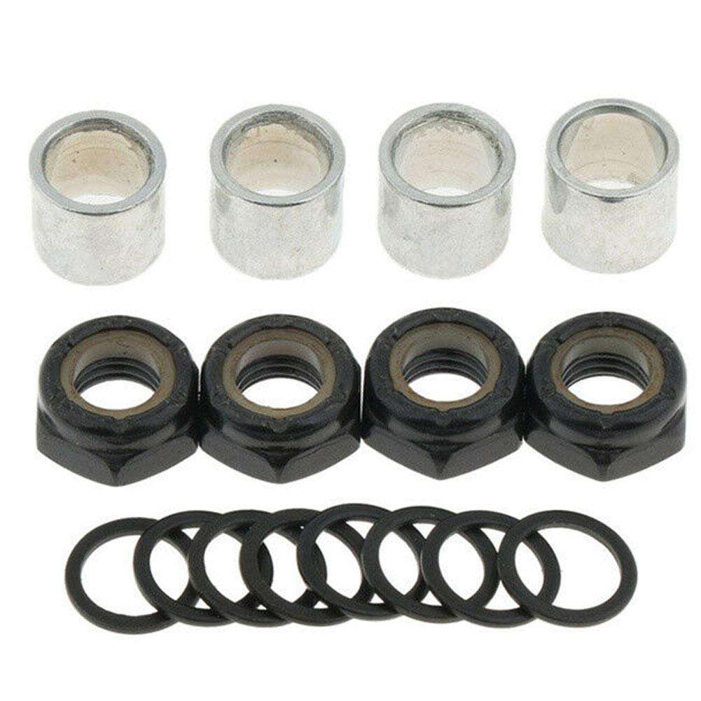 CfoPiryx Skateboard Truck Speed Kit Durable Round Metal Spacers Washers Repair Nuts Kit Washers Nuts Spacers for Bearing Performance Men Women Outdoor Skateboarding Trucks 5