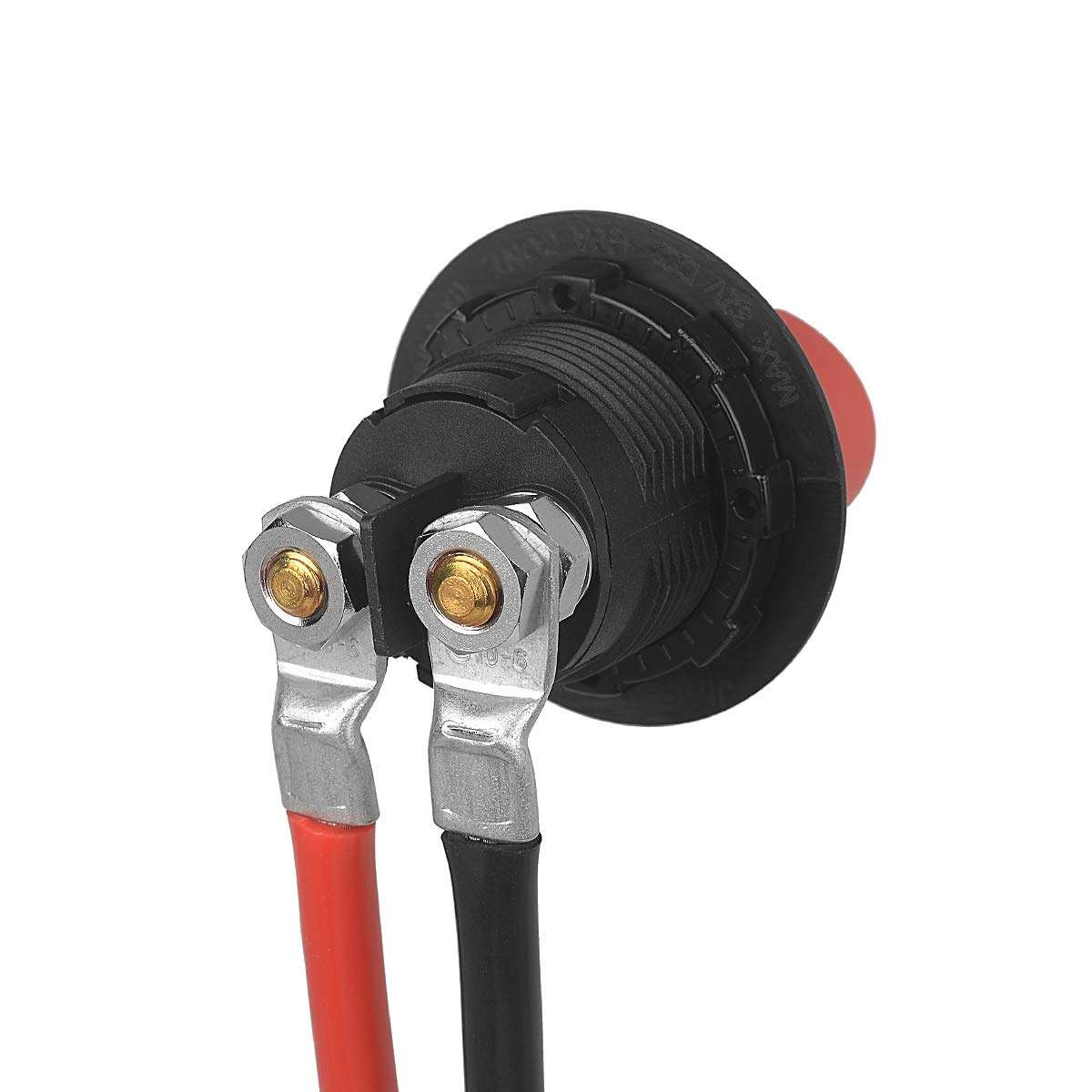 Jtron 20 inch Cables 8 AWG(10-6) Gauge Red + Black Pure Copper Battery Inverter Cables Solar, RV, Car, Boat in Lugs Used for Battery Switch(Available Current 100A) 6
