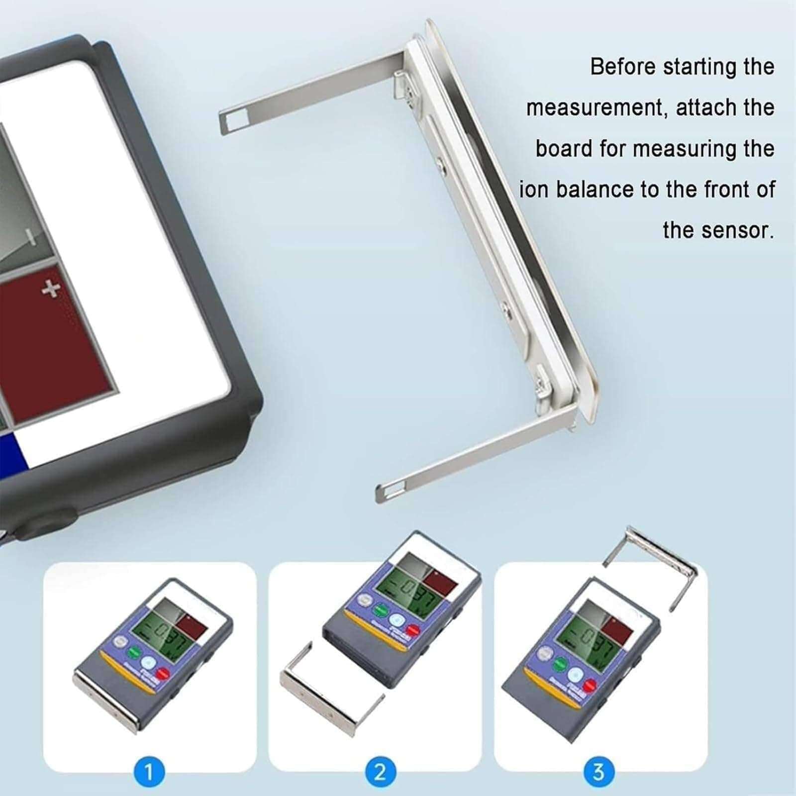 DJCDDM Electrostatic Field Tester，Hand Held Fieldmeter Measuring Digital ESD Test Meter Electrostatic Field Tester Ion Balance Tester LCD Digital Display 5