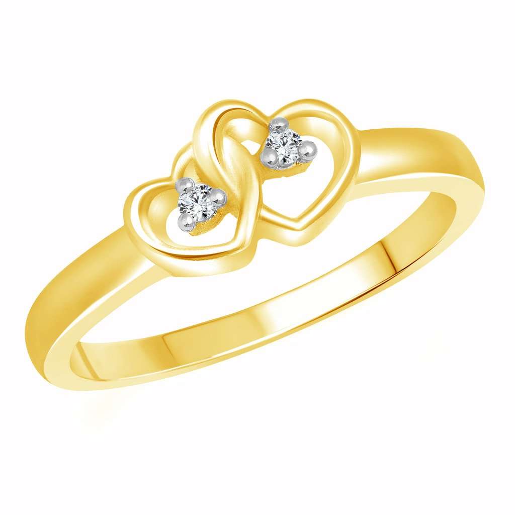 Vighnaharta valentine day gift valentineday gift for her gift for him gift for women gift for men Valentine gift Dual Heart Ring with Initial ''N'' Letter Pendant Gold and Rhodium Plated Jewellery Combo Set 2