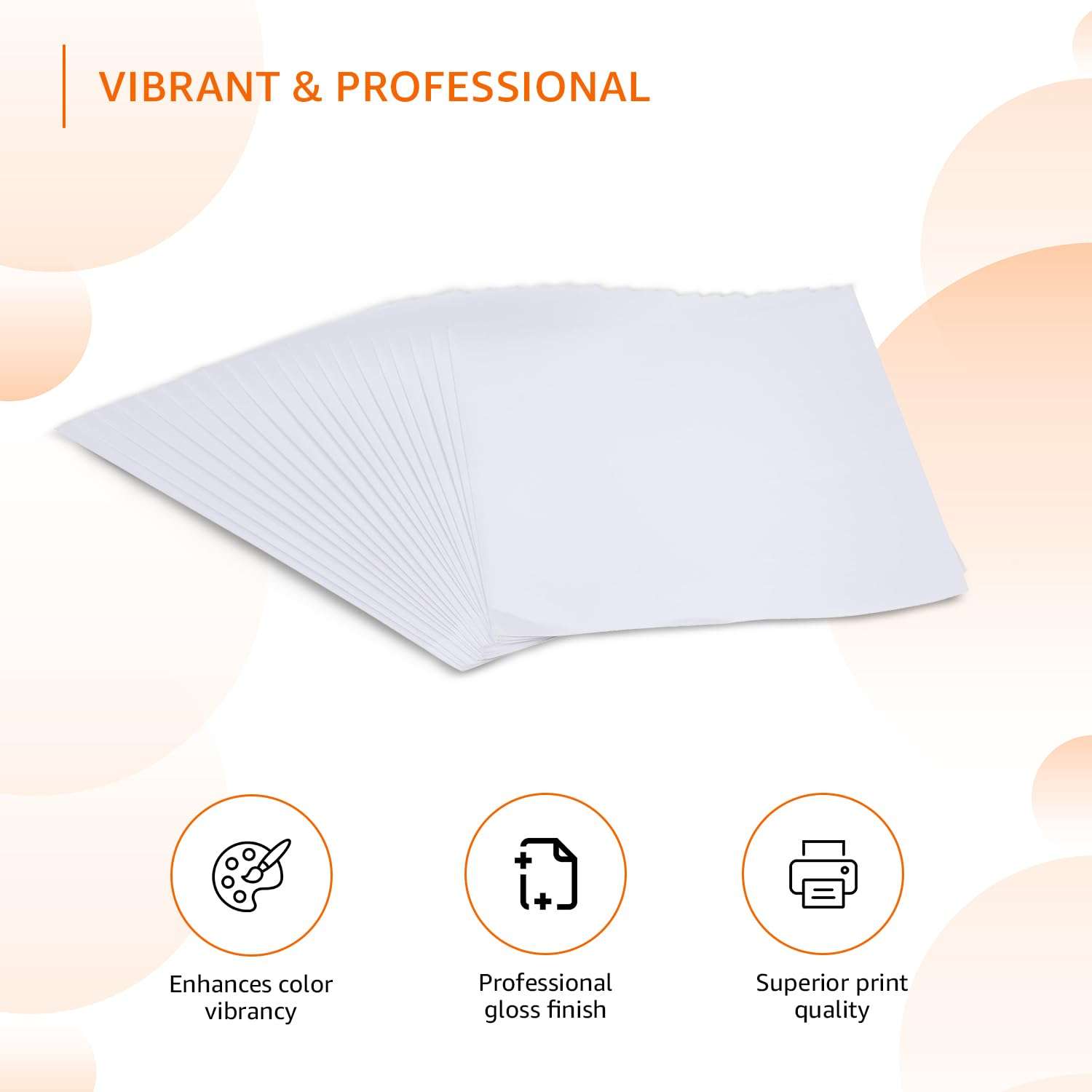 Amazon Basics A4 Size Photo Glossy Paper | Gloss Finish | 170 GSM (20 Sheets) 3