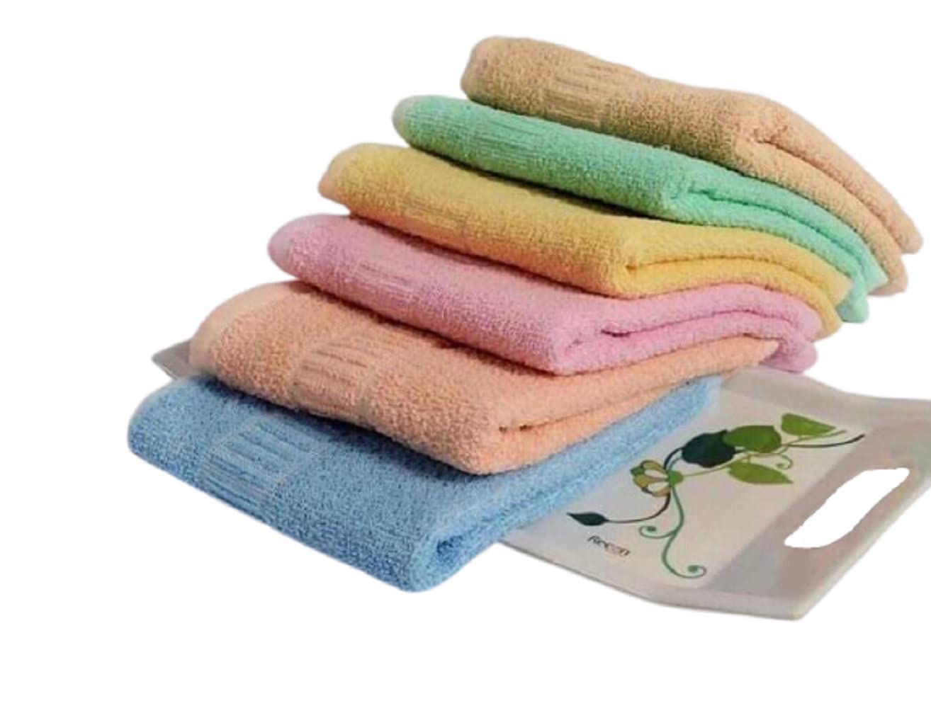 Gone TM Cotton Hand Towel 450 GSM, Multicolour Ultra Soft and Super Absorbent (Set of 6) 5