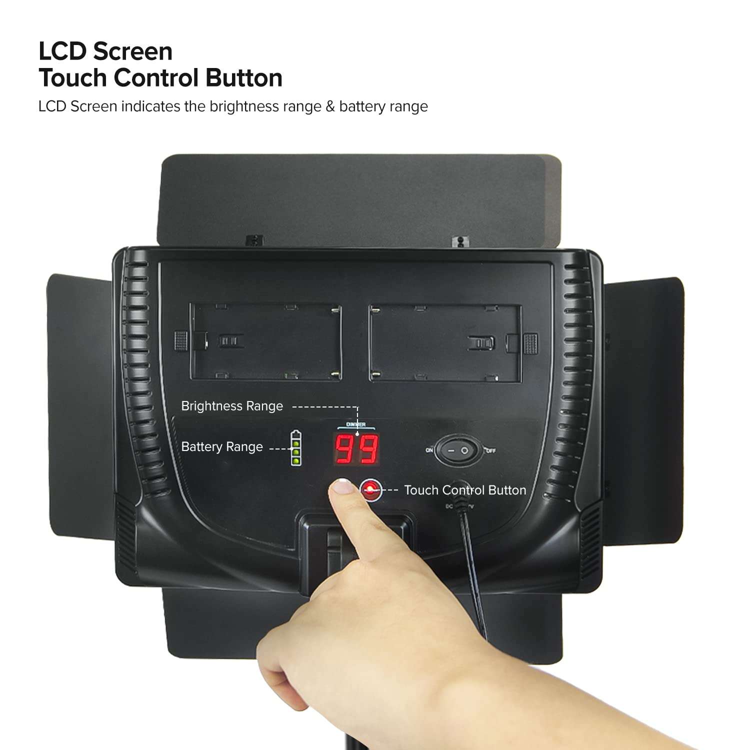 LimoStudio 504 LED Barndoor Dimmable Bi-Color Light, 78" Stand, Batteries, Battery Charger Kit, and Color Gels for Studio Photography, Video Shooting, AGG2834 6