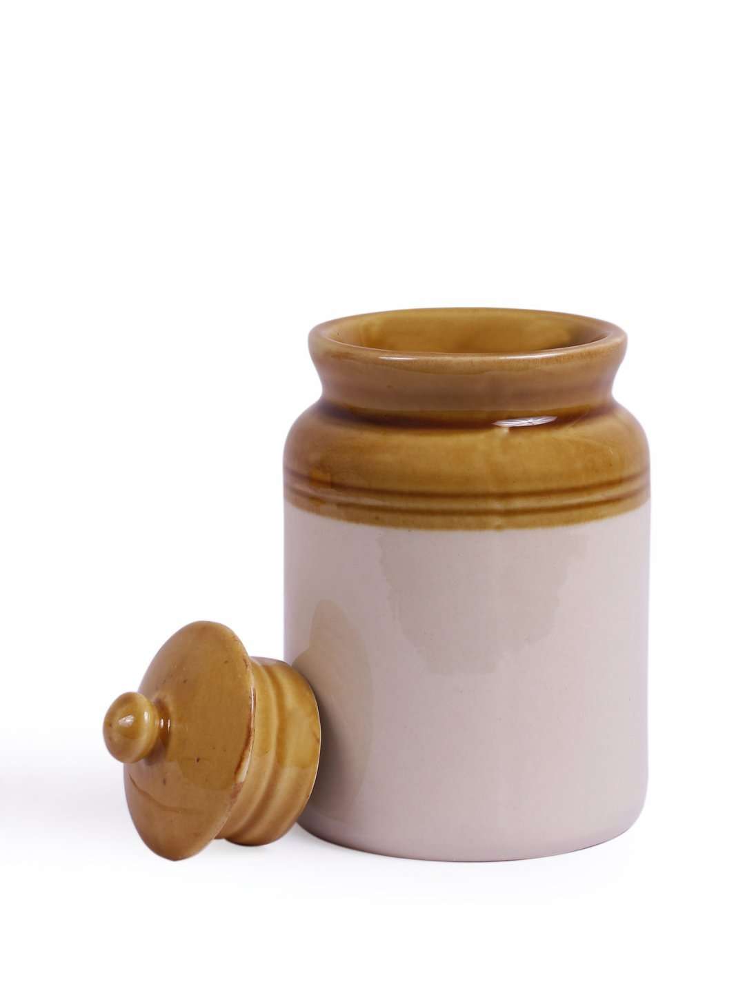 Hand Crafted Five Inch Ceramic Chutney/Pickle Jars/Martbans/Barnis Set of 2 5