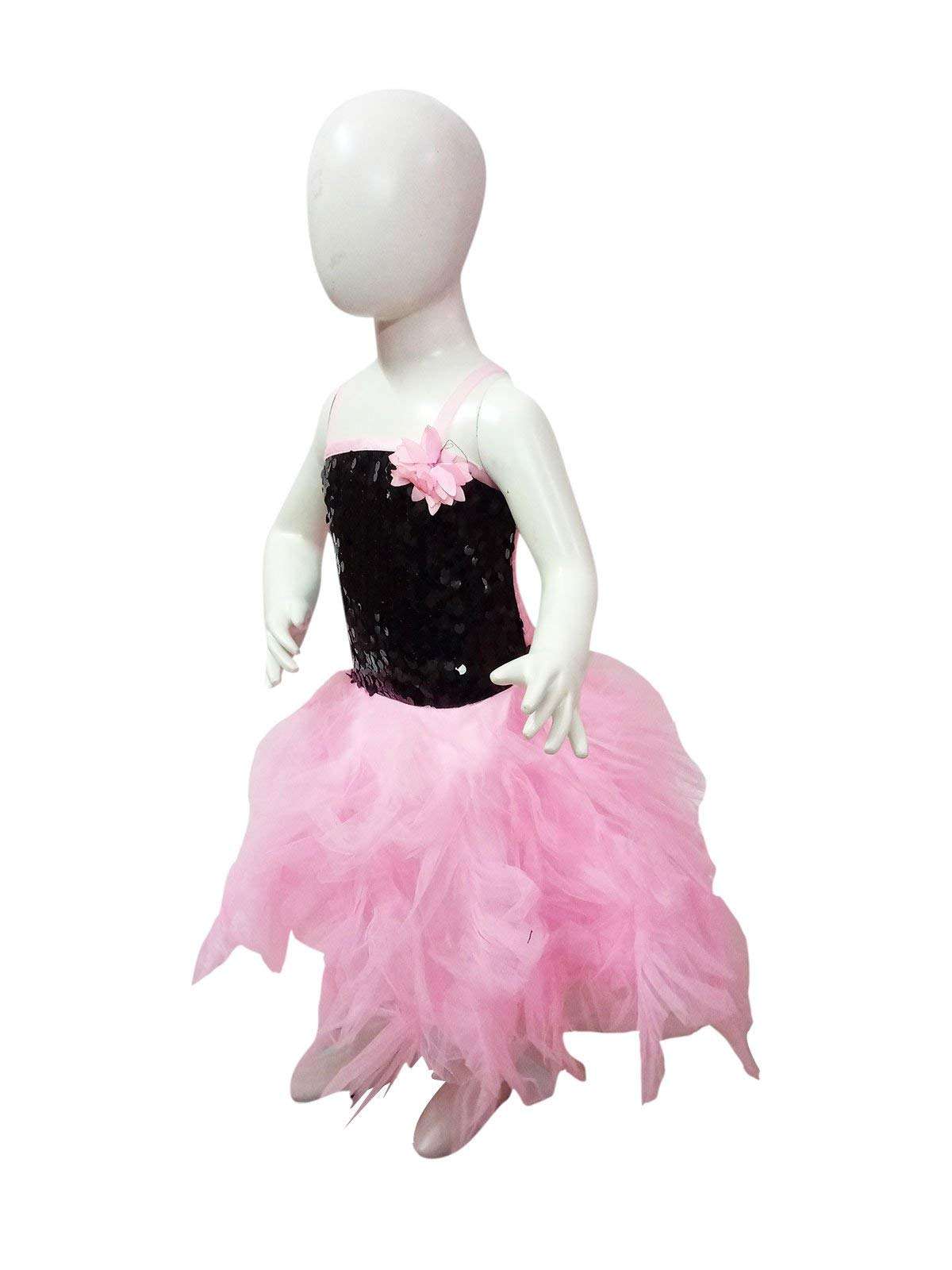 BookMyCostume Pink & Black Frock Annual Day Dance Girls Fancy Dress Costume - Premium 10-12 years 4