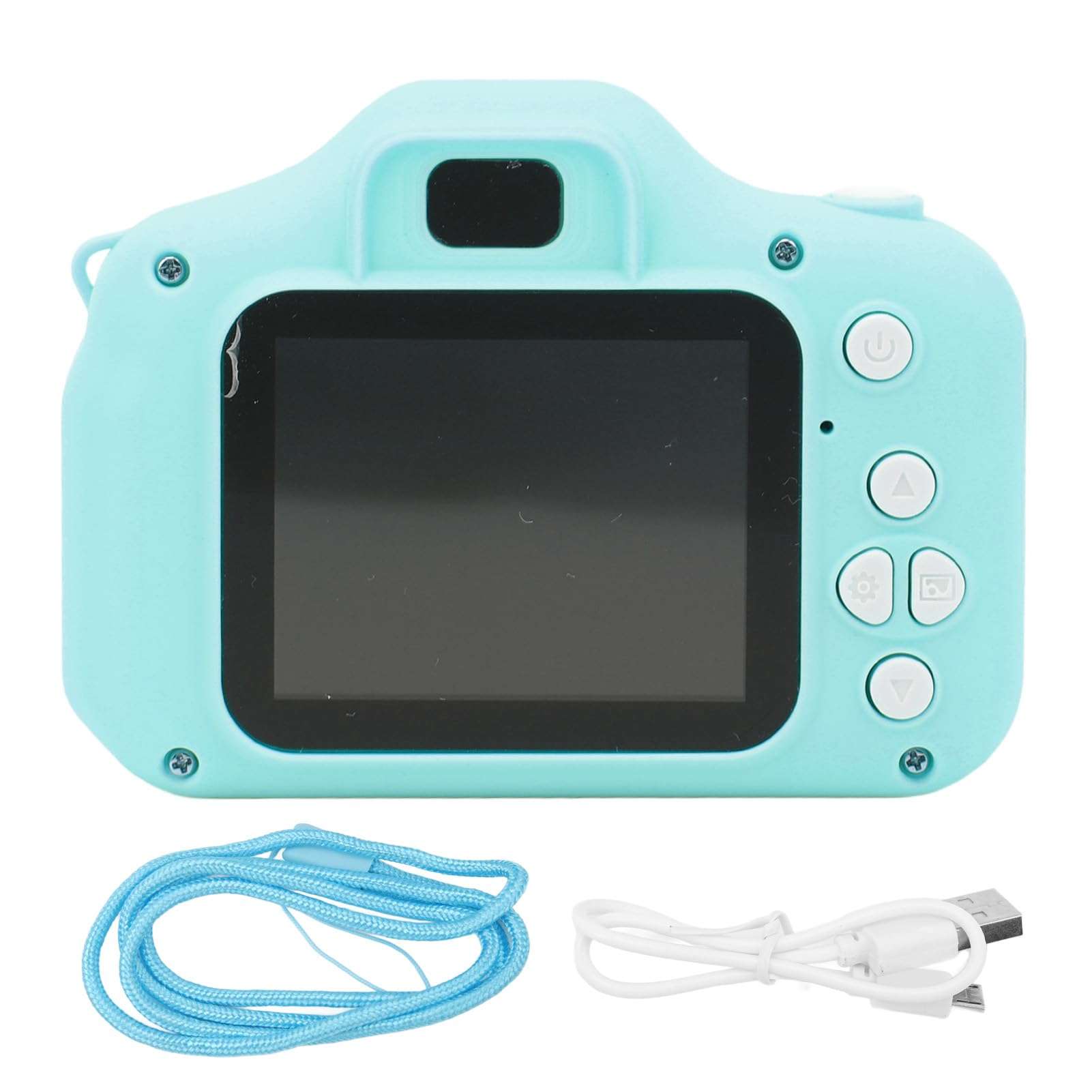 Kids Digital Video Camera, Clear Picture Kids Camera Auto Focus Wear Resistant with Microphone for Selfie for Child (Green) 6