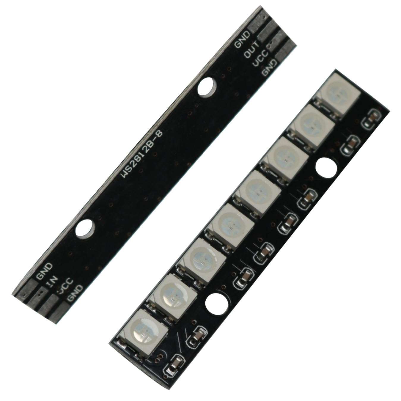 PZRT 2PCS 8 Bit WS2812 Built-in Driver Full Color Light Development Board for Shaped Screen Light Painting Bedroom Bedside Flexible Strip Combination Decorative Lighting Black 6