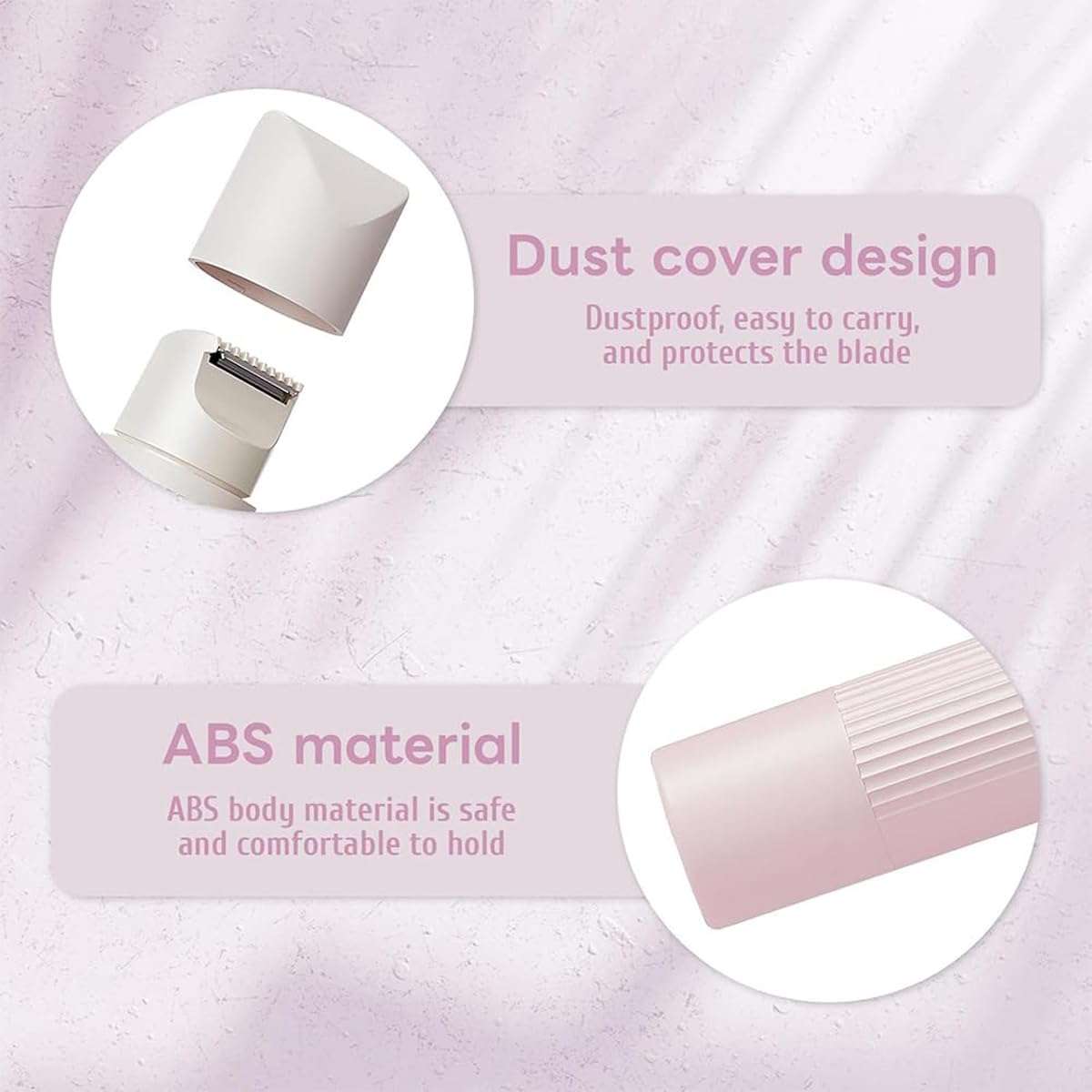 Comfort 2 in 1 Electric Lady Shaver, Dual Head Shaver Women, Bikini Trimmer for Women, Cordless Rechargeable Waterproof Women's Electric Razor Dry/Wet, for Facial Chin Underarm Legs (Purple) 6