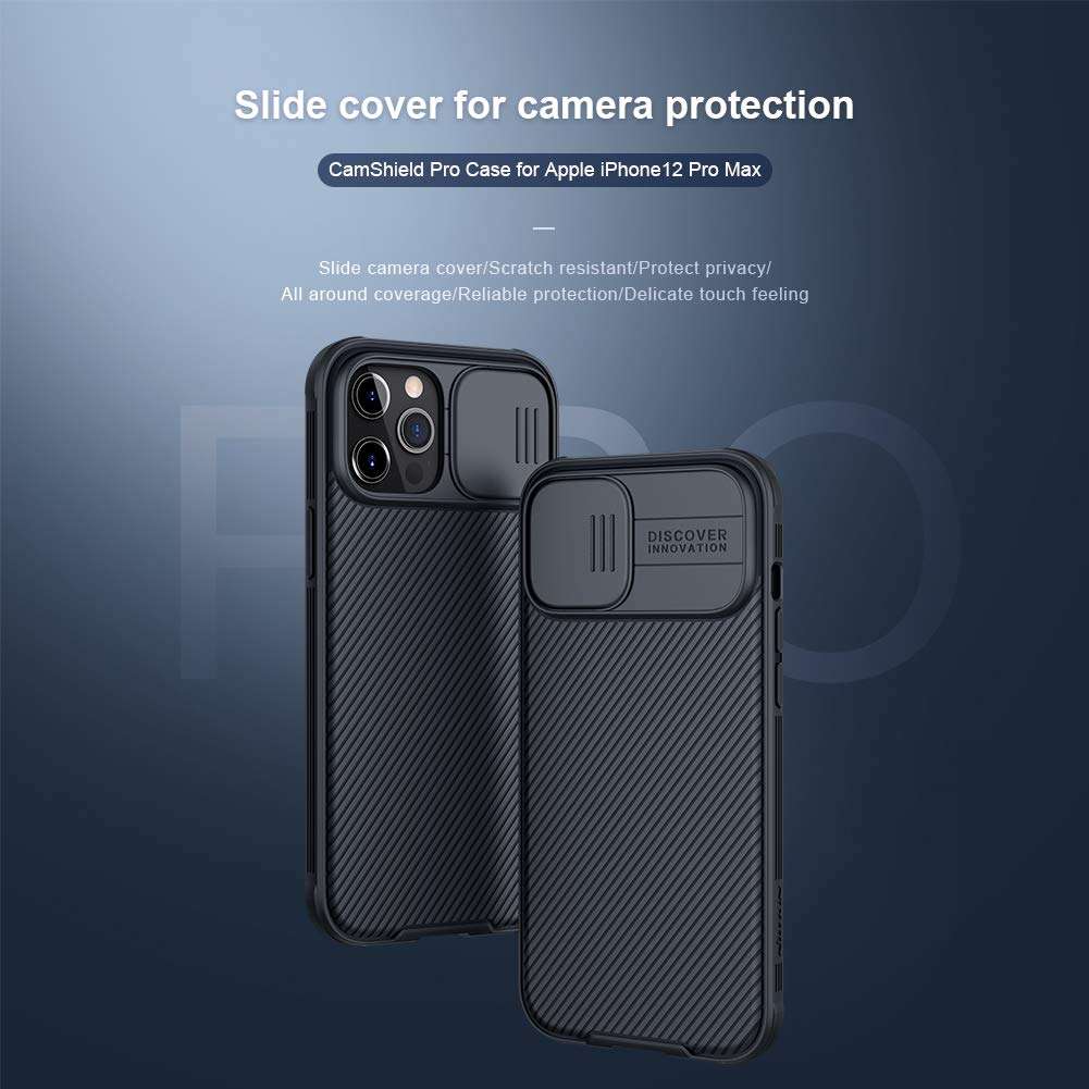 Compatible with iPhone 12 Pro Max(6.7 inch) Case with Camera Cover,Liquid Silica Soft Shockproof Cover Protective with Slide Camera Cover, Upgraded Case for iPhone 12 Pro Max (6.7") 2