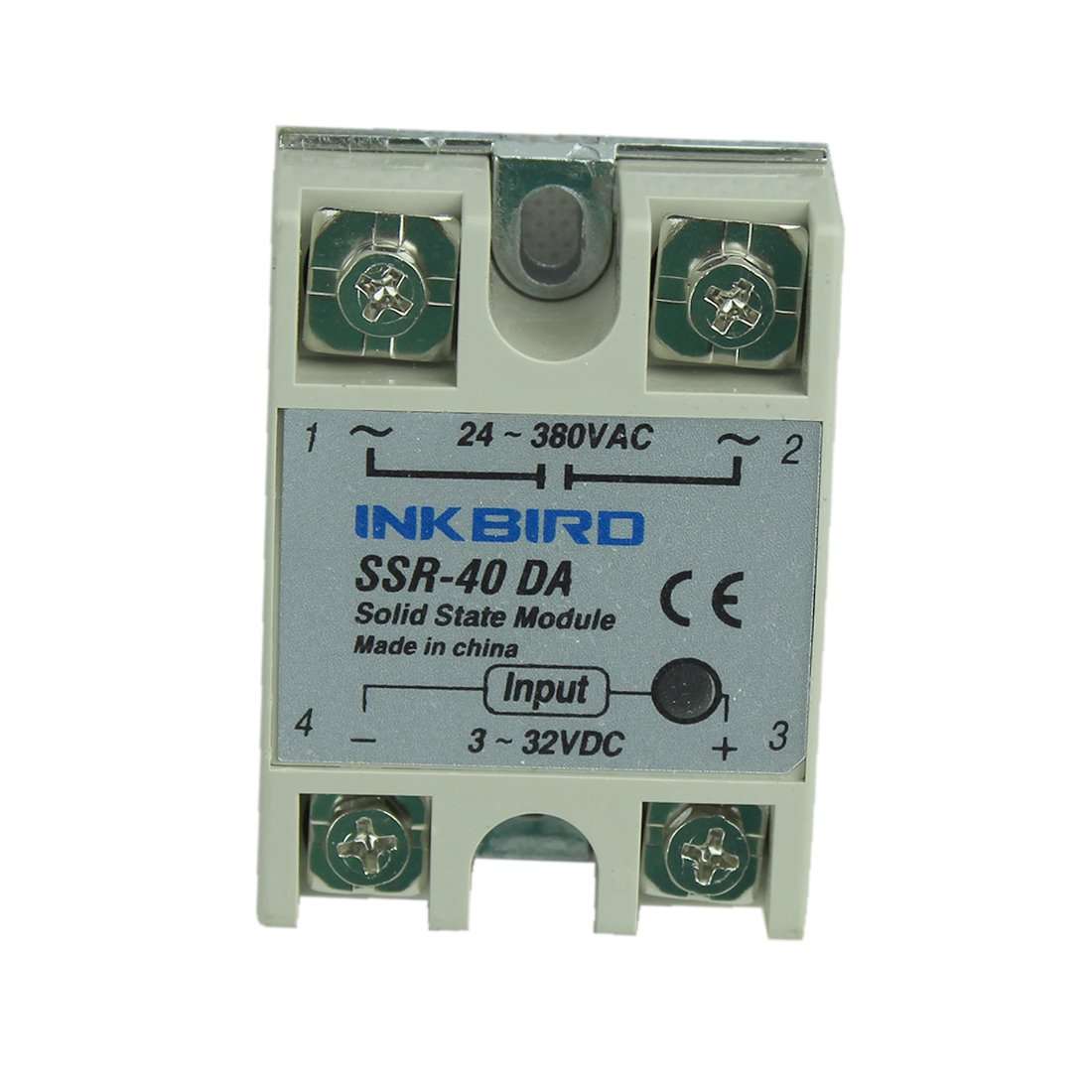 Inkbird AC 100 to 220V ITC-100VH Outlet Digital PID Thermostat Temperature Controller 40DA SSR White Heat Sink K Thermocouple 4