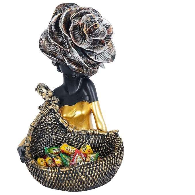 ZART Candy Sculpture Decorative Vase, Candy Girl Statue, Home or Gift Accent, Birthday or Christmas Decoration 3