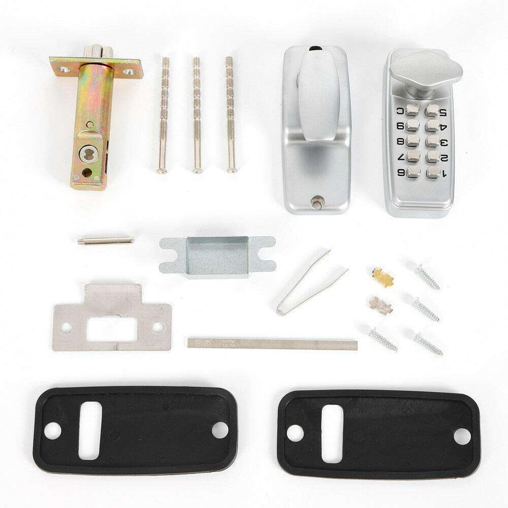 Keyless Entry Door Lock Mechanical Password Code Keypad Security Combination Kit No Keys Cards No Battery Power 2