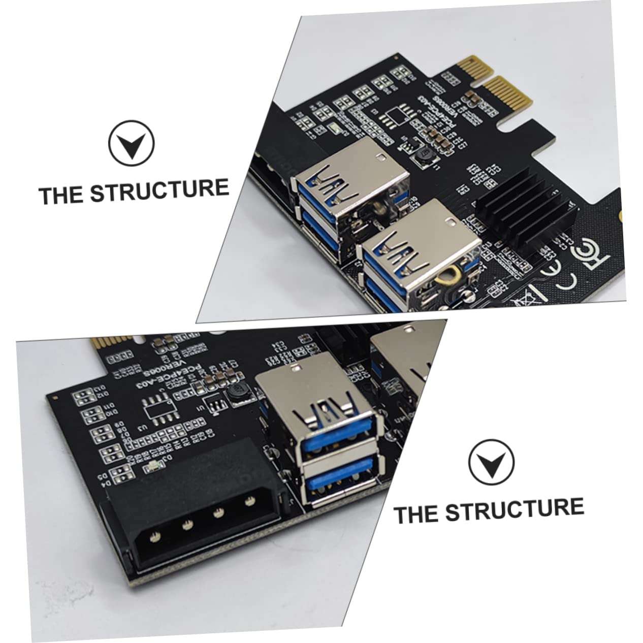 Artibetter Pci Riser Card Dual to Pci Slot Expansion Adapter USB for Mining Rigs Performance Easy Installation High Efficiency Computer Accessory 5