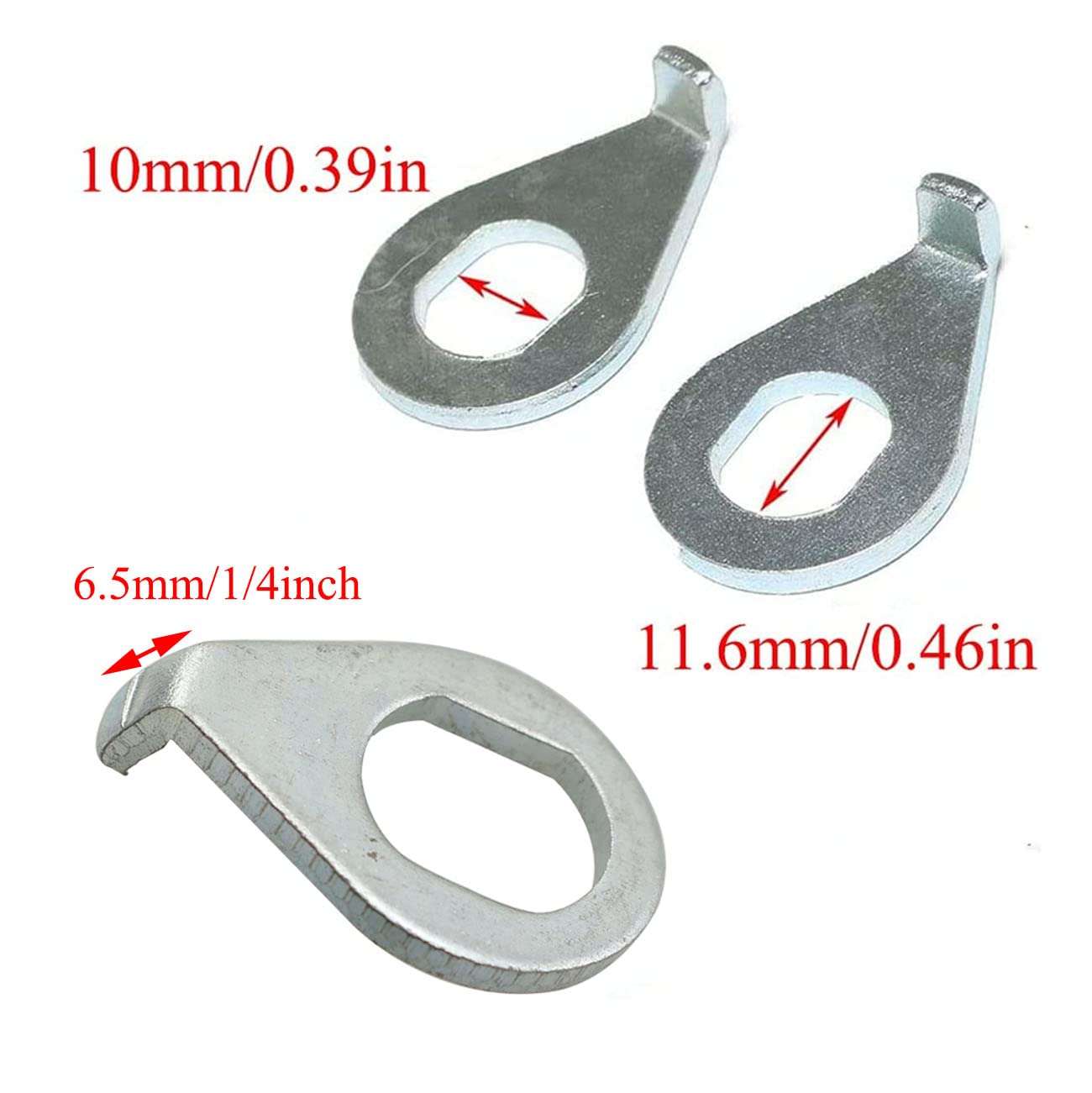 PZRT 2pcs Bike Wheel Hub Hook Washer Bicycle Hub Safety Washer Hub Retaining Clip for Front Wheel, Silver 4