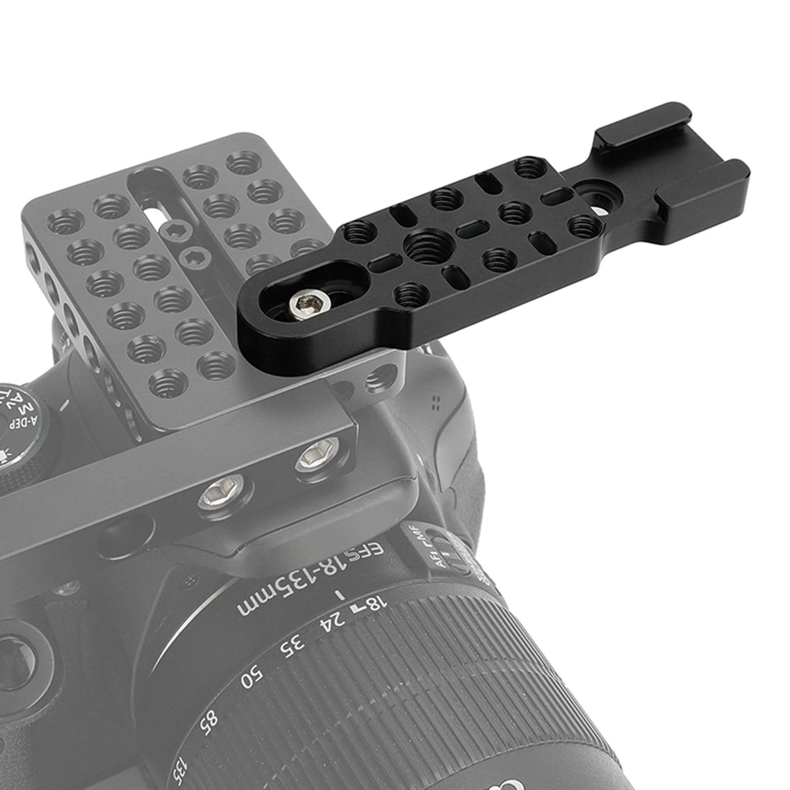 Handheld Gimbals Extension Bracket with 3 Cold Shoe Mounts for Attaching Microphones and LED Video Light for Smooth 4