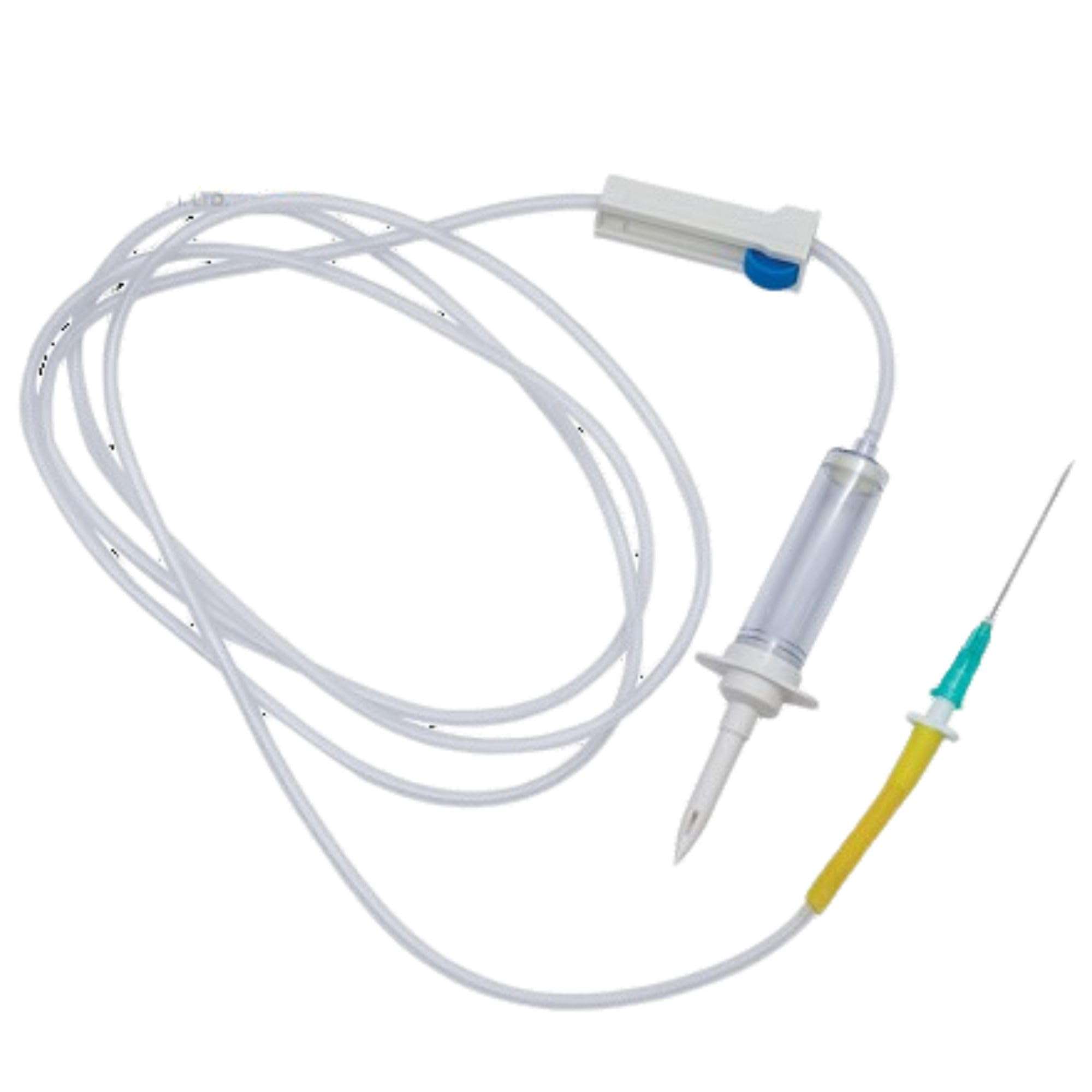 Medelite Mediserve Pack of 10 Infusion Sets - Non-Vented, 21G Needle, Single-Use 1