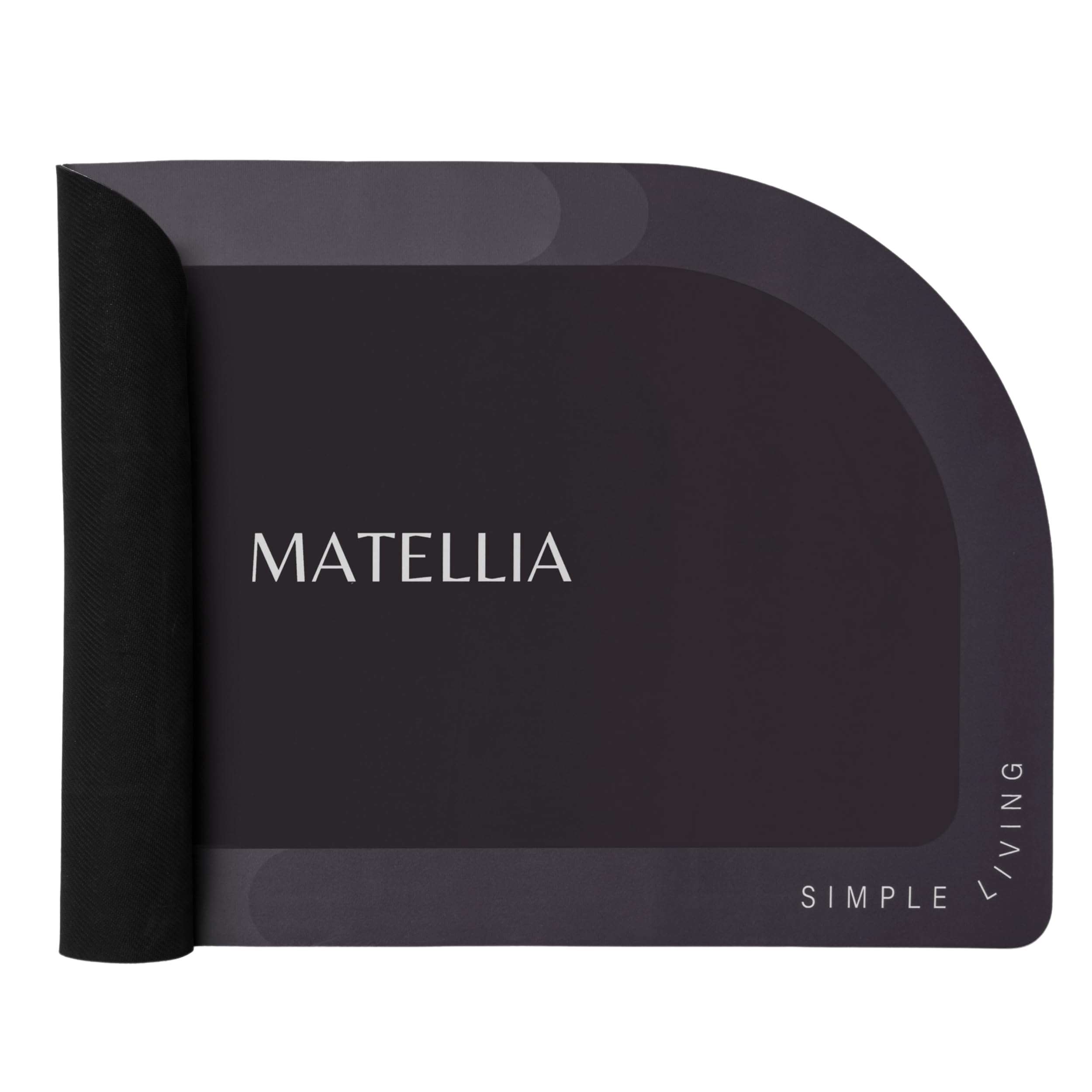 Matellia Super Absorbent Thin Bathroom Mat 18x30, Non Slip Quick Dry Rubber Backed Bath Rugs, Fit Under Door Floor Mats, Sink Mat, Dirt Resistant Easy Care Dark Gray 1