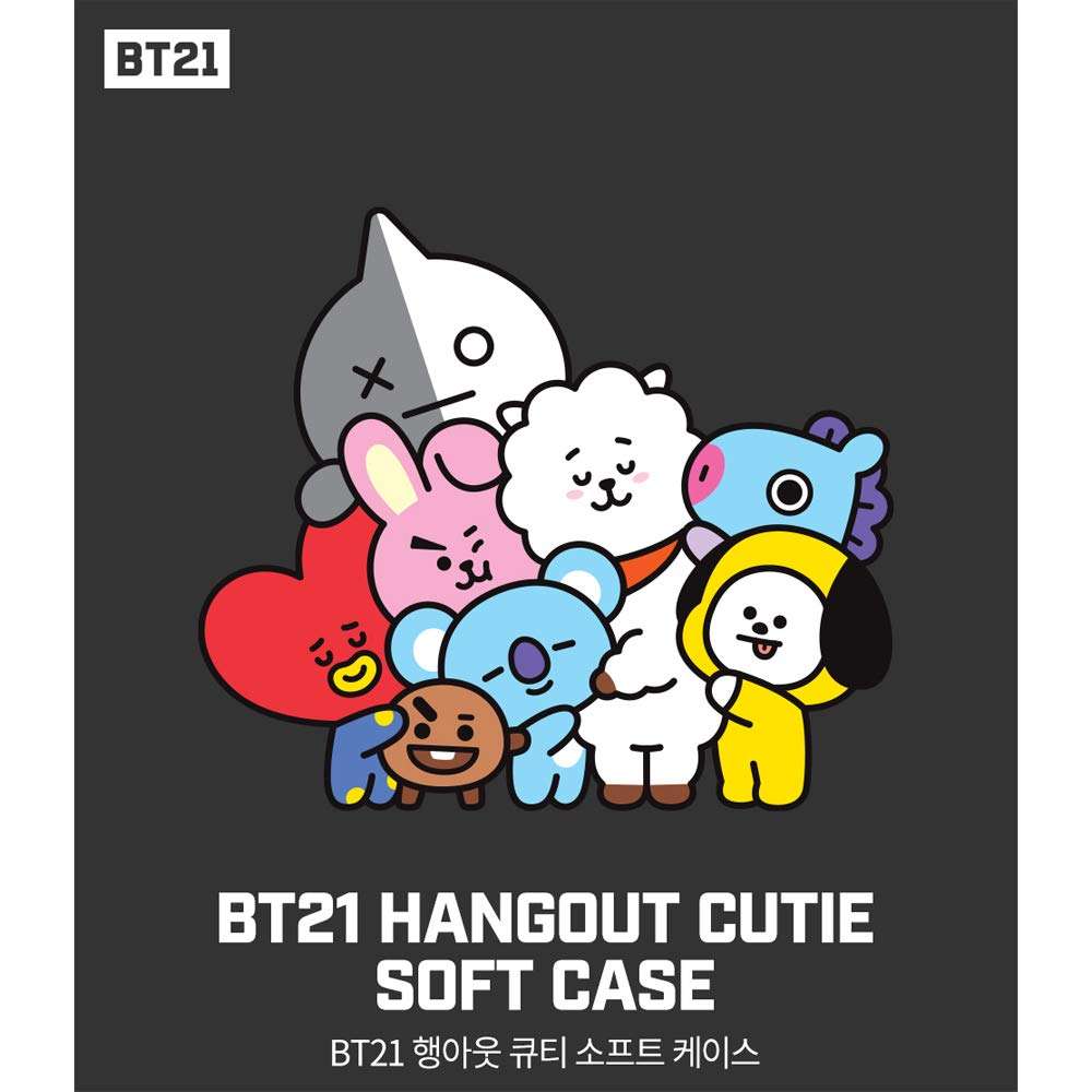 BT21 Official Hang Out Cutie Color Soft Phone Case for iPhone 11/iPhone 11 Pro/iPhone 11 Pro Max/iPhone Xs MAX/XR/XS/X/8+/7+/8/7/6+/6 2
