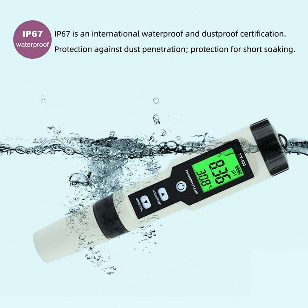bobotron New YY-400 Hydrogen Ion Concentration Water Quality Test Pen PH/ORP/H2 and TEM 4 in 1 Digital Drinking Water Meter 5