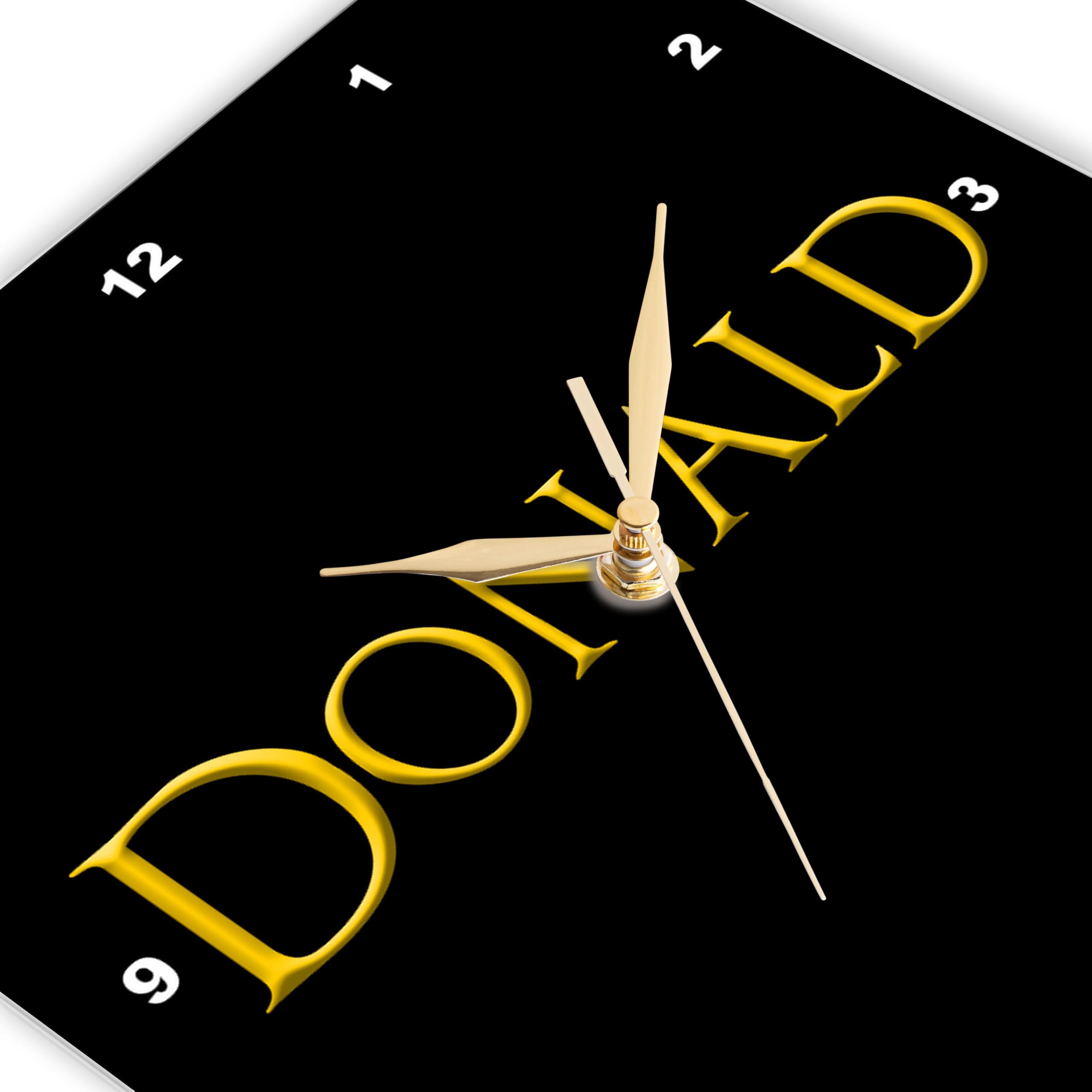 3dRose Wall Clock Silent - 13 inch - Donald Popular, Trendy Gentleman Name in The USA. an Elegant Amulet - Alexis Design - Popular Male Names in USA 4