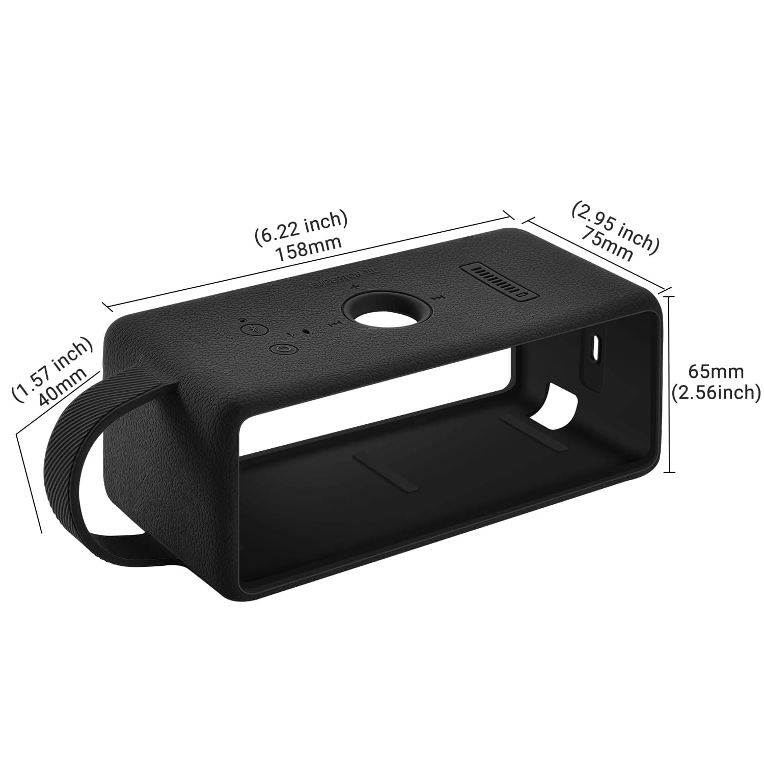 Speaker Case Cover for Marshall Emberton III Portable Bluetooth Speaker Case， 3Colors Available，for Mountaineering Hiking Outdoor Travel Compatible with Marshall Emberton III Case (Black) 3