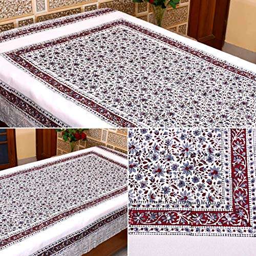 Ashok's Sonali Home Fashions 100 % Pure Cotton 124TC Hand-Block Print Art Jaipuri Rajasthani Traditional Double and Single Bedsheet Combo Set of Double Bedsheets with 2 Pillow Cover 6