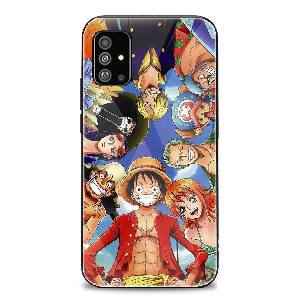 FUTURECASE Anime Luffy Zoro Sanji Straw Hat Tempered Glass Case for Samsung Galaxy S20 S21 Plus Ultra FE A51 A71 4G 5G Luffy Sabo Manga Cover (10, Samsung S21) 5