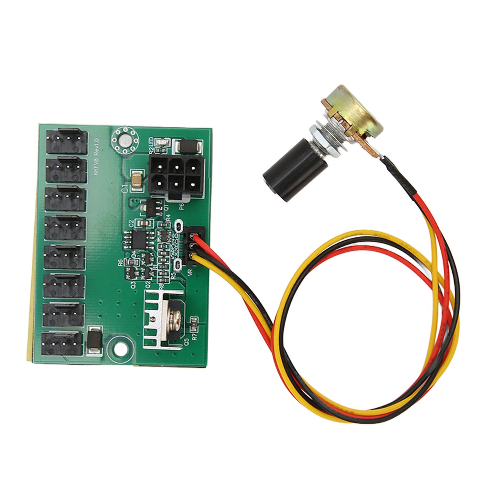 PC Fan Hub, PC Chassis Cooling Fan Hub 6Pin Power Supply for Motherboard for PC Chassis