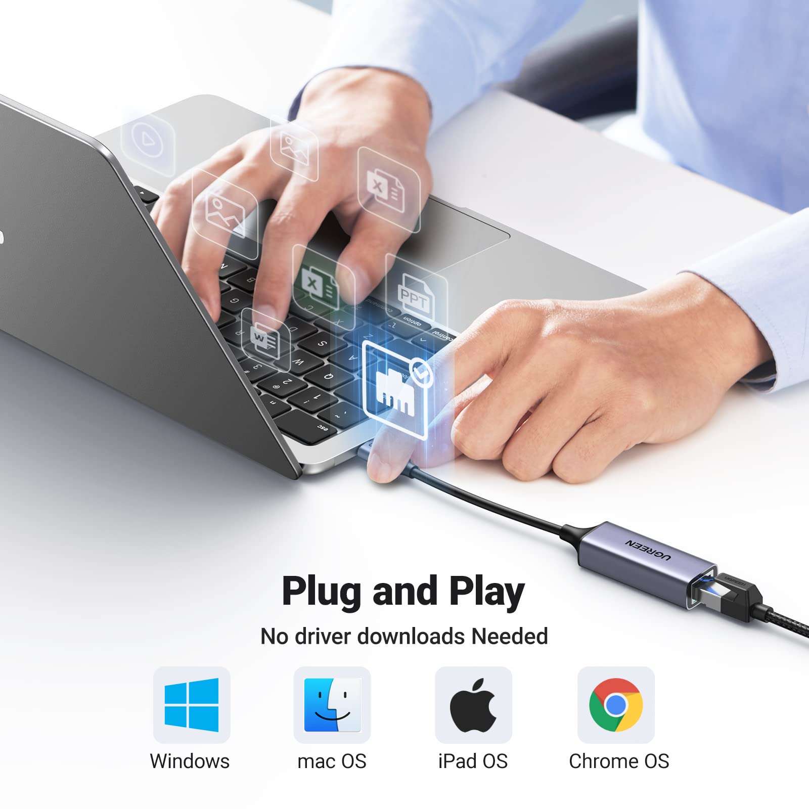 UGREEN USB C to Ethernet Adapter Bundle with USB to Ethernet Adapter 6