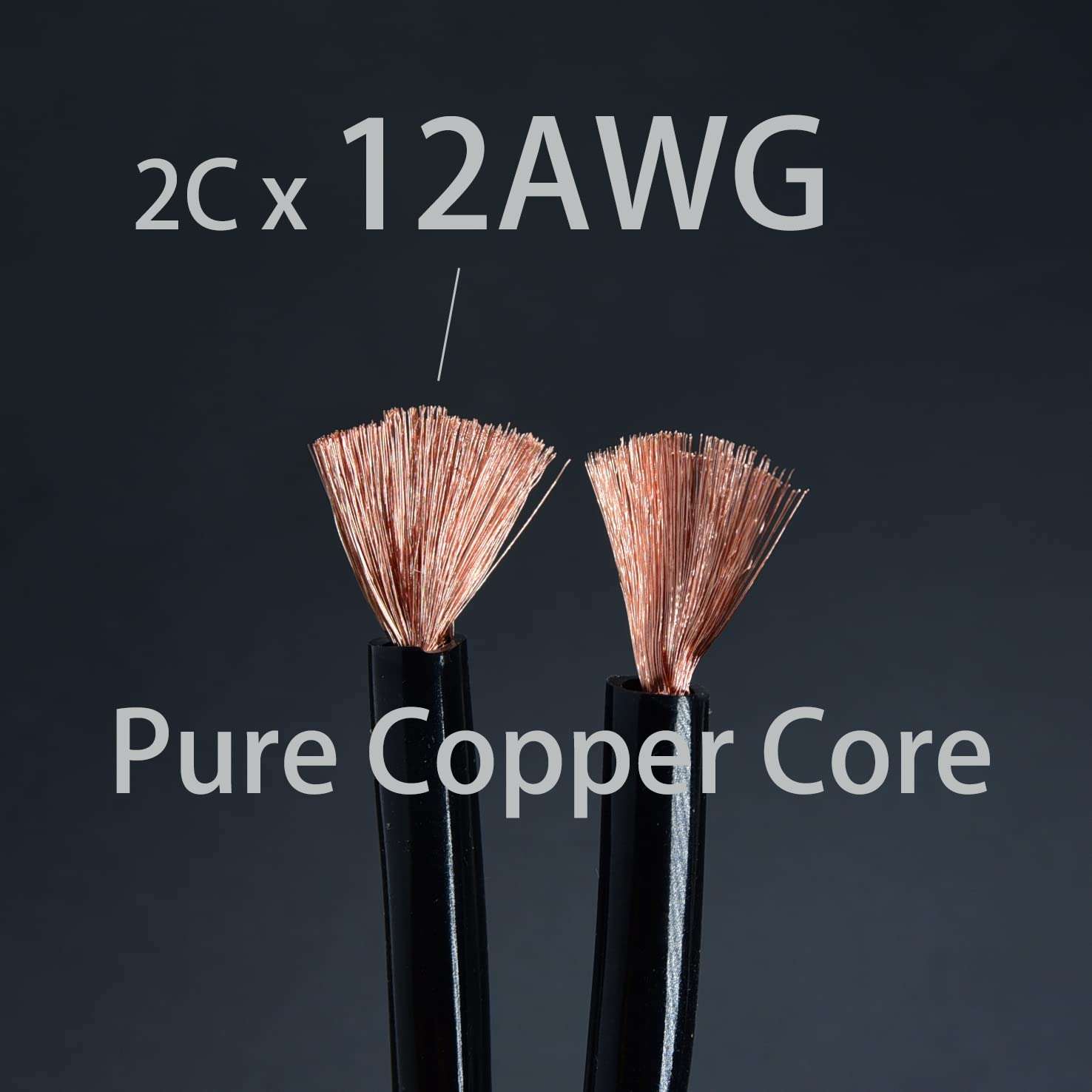 Arklove 2pack 6ft feet 12awg Premium Heavy Duty Braided Wire Dual Banana to Banana Gold Plated Plug Speaker Cable OFC Oxygen-Free Copper 3