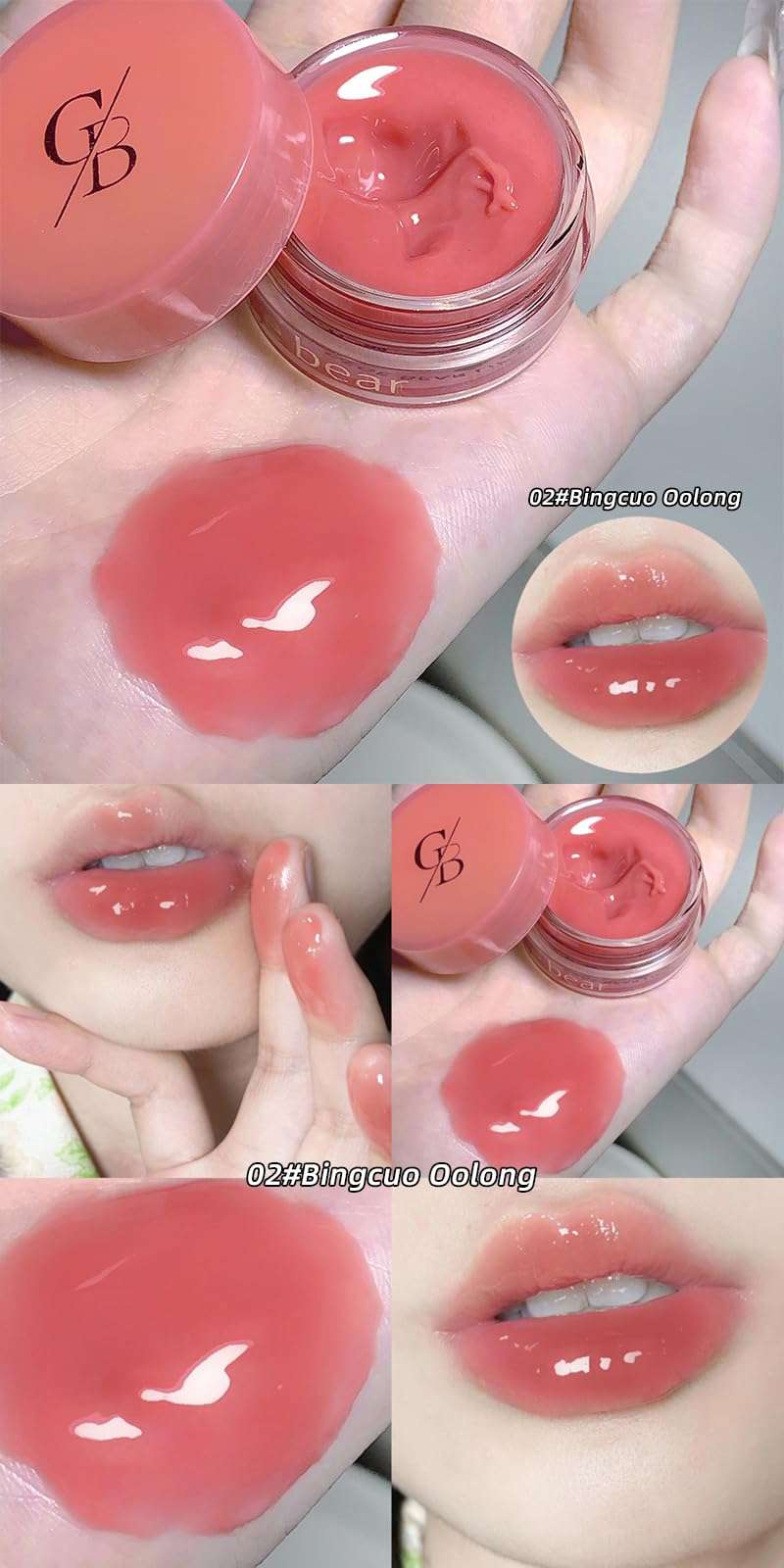 Gege Bear Canned Jam Lip Gloss: Richly Pigmented, High-Gloss Finish with Hydrating Fruit Extracts, Long-Lasting Pigments and Vibrant Shades (Shade 08, 5g) 4